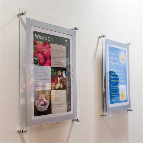 wall mounted poster display.